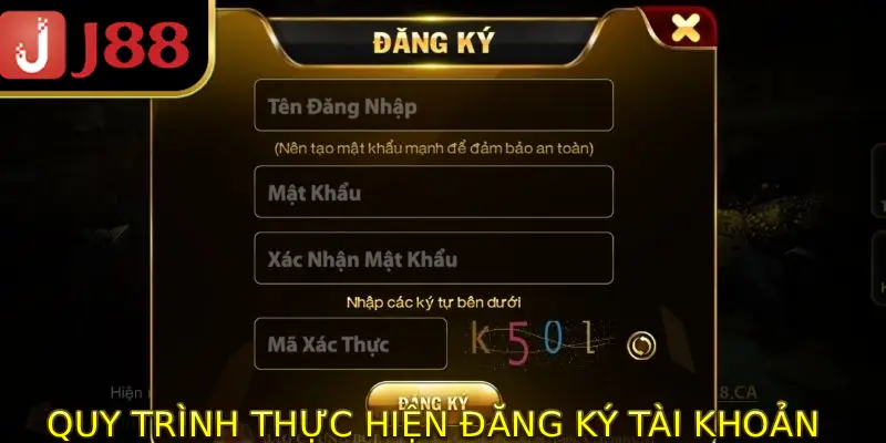 Quy trình thực hiện đăng ký tài khoản JJ88